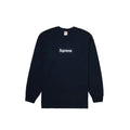 Supreme Box Logo L/S Tee, Navy - Global Hype