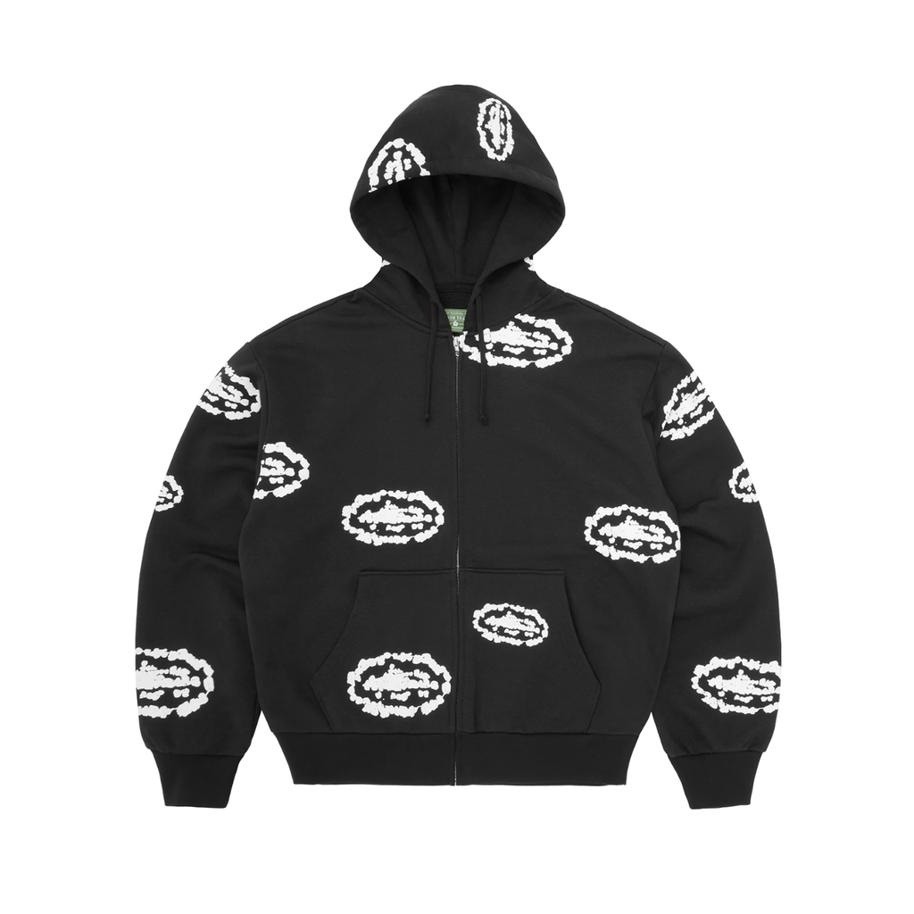 Island Wreath Zip Hoodie - Black | Streetwear