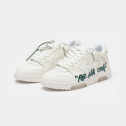 Off-White Out Of Office "For Walking" White Green - Men's Sneakers