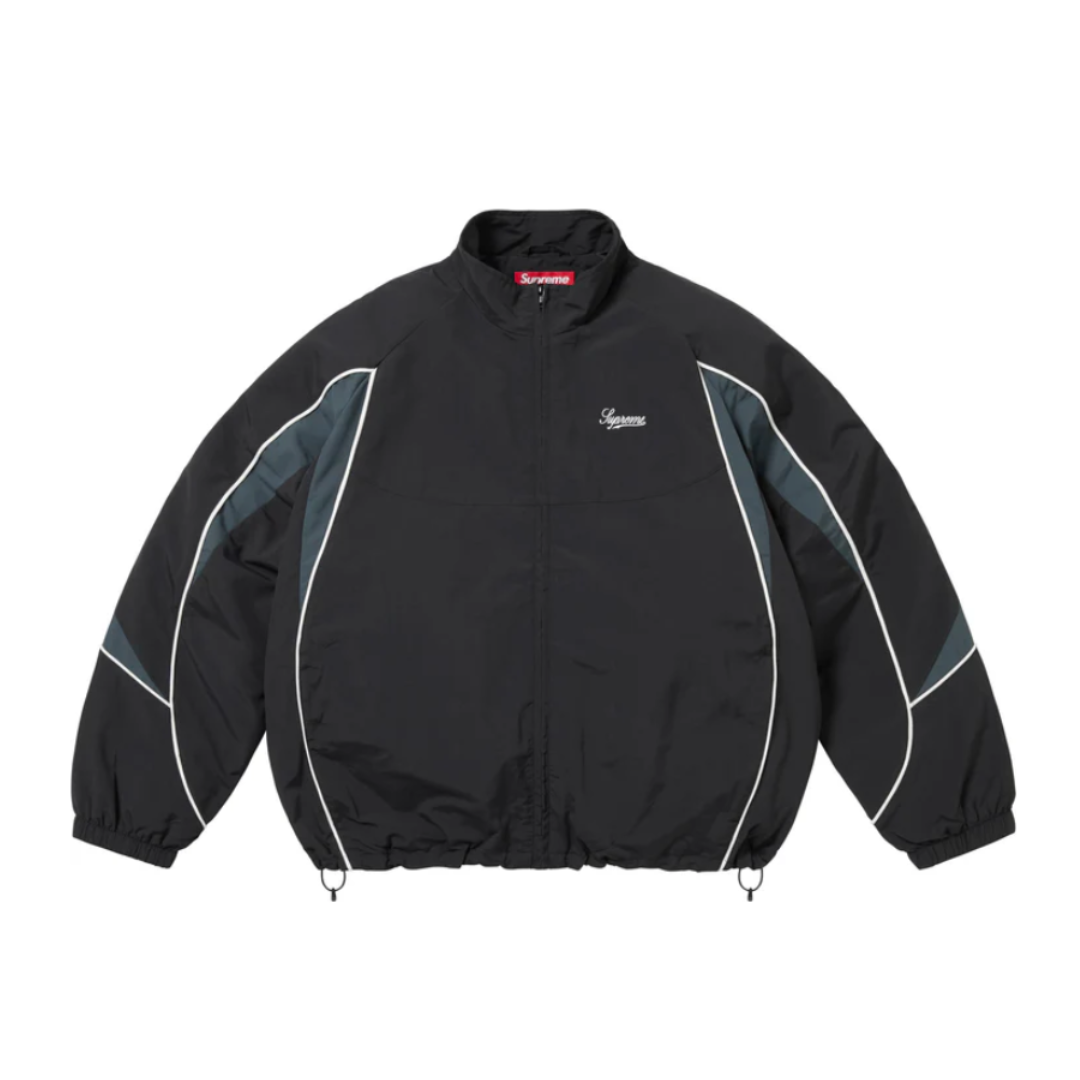 Supreme Contrast Piping Track Jacket - Black