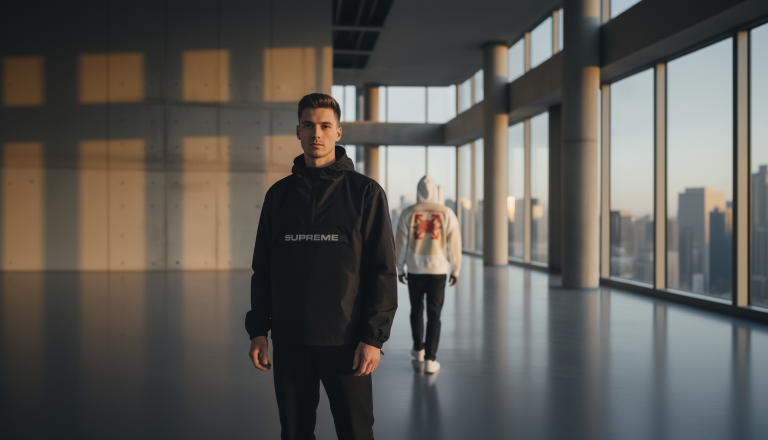 Supreme Anorak & Off-White Jordan Hoodie NYC